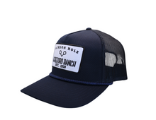 Load image into Gallery viewer, Navy JHHR Rope Trucker Hat
