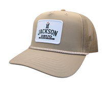 Load image into Gallery viewer, Tan Jackson Drug Rope Trucker Hat
