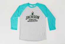 Load image into Gallery viewer, Turquoise Jackson Drug Baseball Tee
