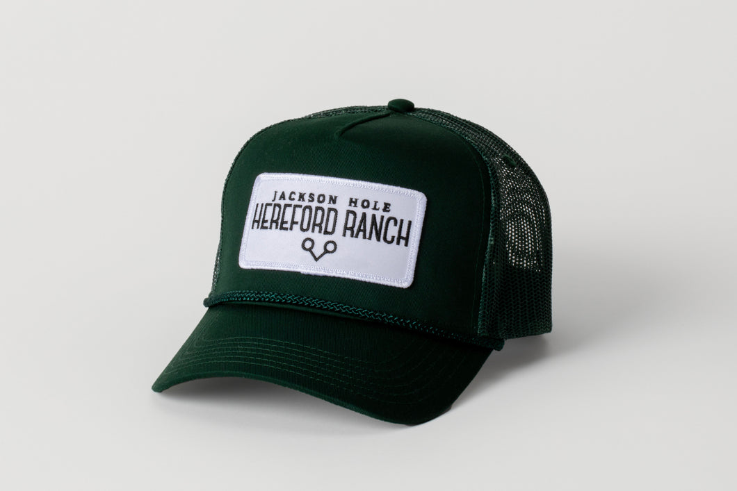 Green Jackson Hole Hereford Ranch Trucker Hat